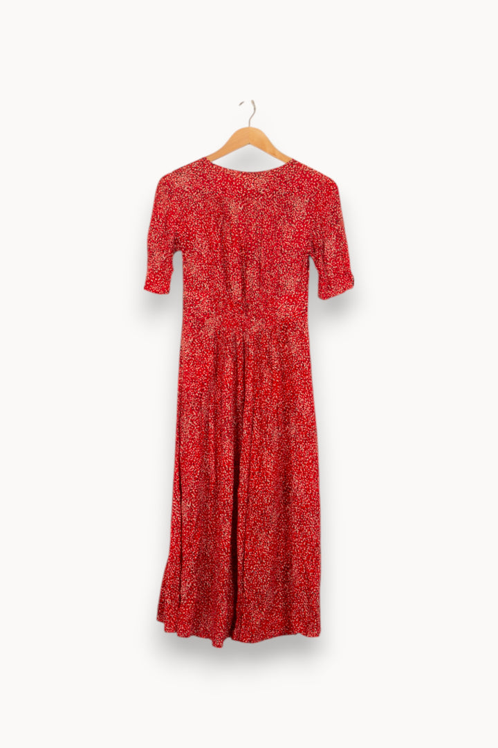 Robe Longue Rouge et Blanche - Taille XS/34 de la marque ba&sh | PARAD44842 - Vendu par Paradigme - Image 4