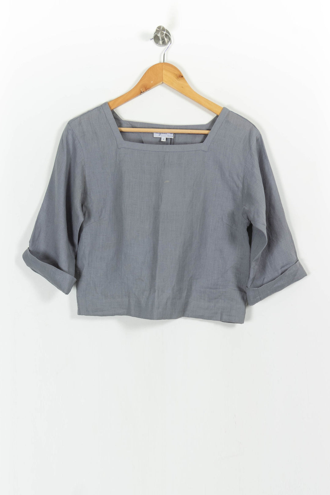 Blouse Grise - Taille S/36 de la marque Agnès b. | PARAD44846 - Vendu par Paradigme - Image 2