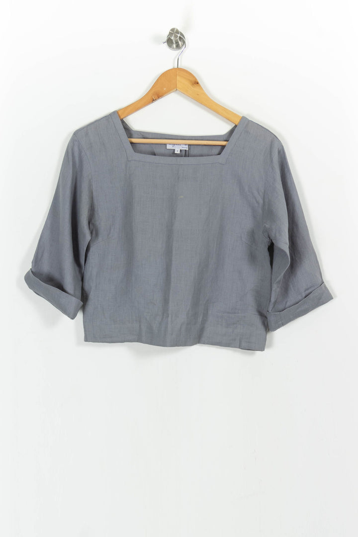 Blouse Grise - Taille S/36 de la marque Agnès b. | PARAD44846 - Vendu par Paradigme - Image 2