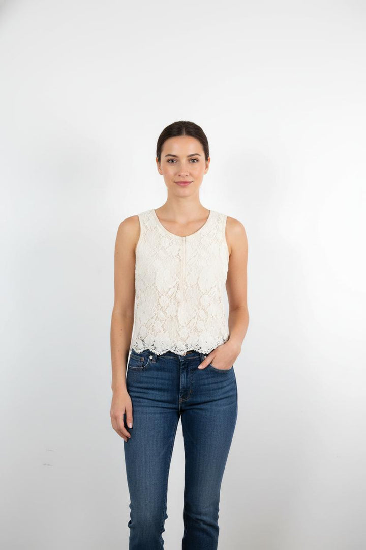 Top Sans Manches Beige - Taille S/36
