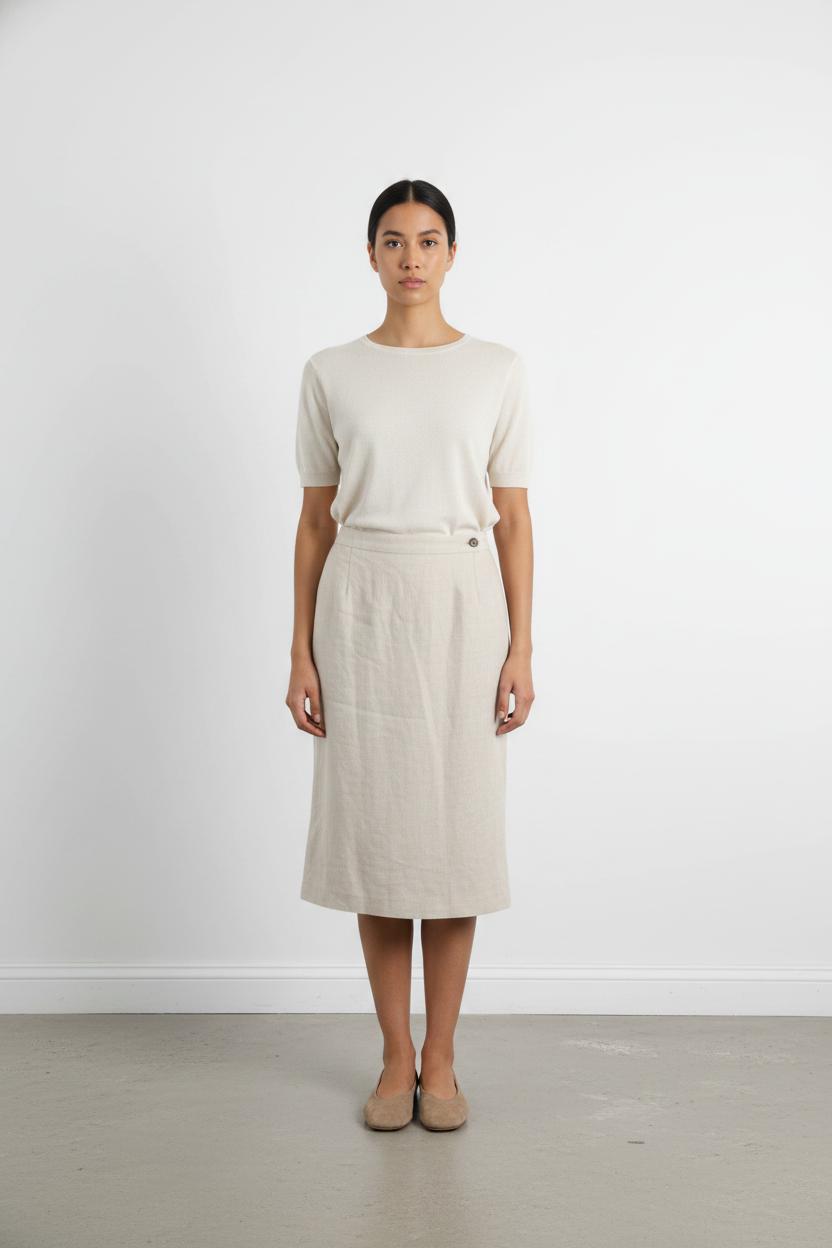 Jupe Droite Beige - Taille XXXL/46