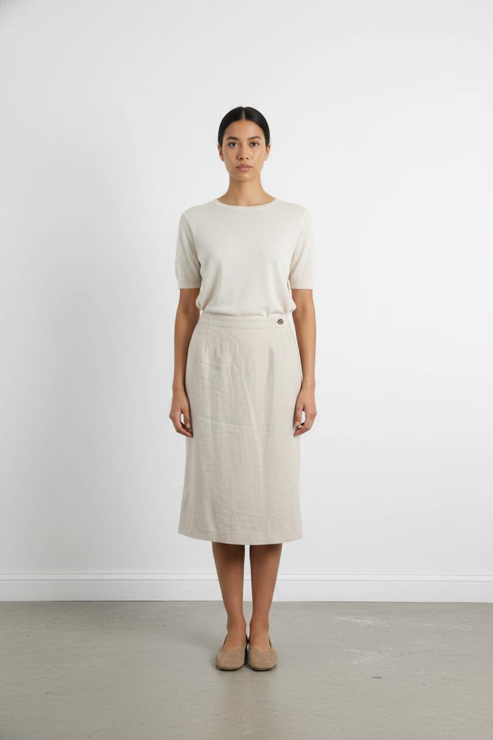 Jupe Droite Beige - Taille XXXL/46