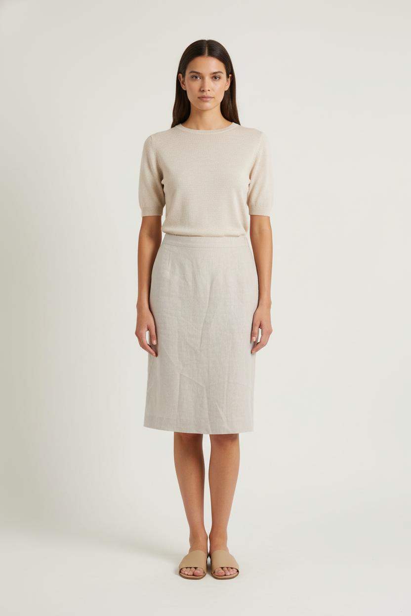 Jupe Droite Beige - Taille XXXL/46 de la marque Marina Rinaldi | PARAD44858 - Vendu par Paradigme - Image 1