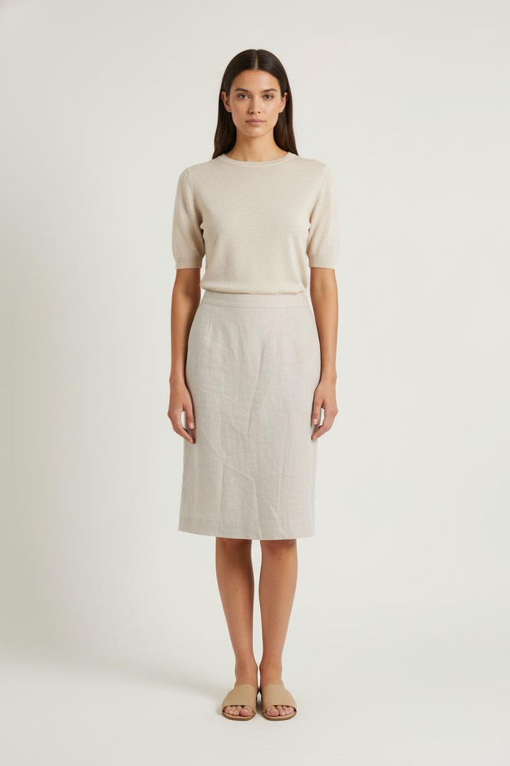 Jupe Droite Beige - Taille XXXL/46 de la marque Marina Rinaldi | PARAD44858 - Vendu par Paradigme - Image 1