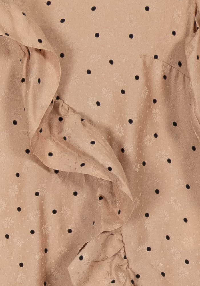 Blouse Rose à Pois Noirs - Taille XS/34 de la marque Sézane | PARAD44867 - Vendu par Paradigme - Image 3