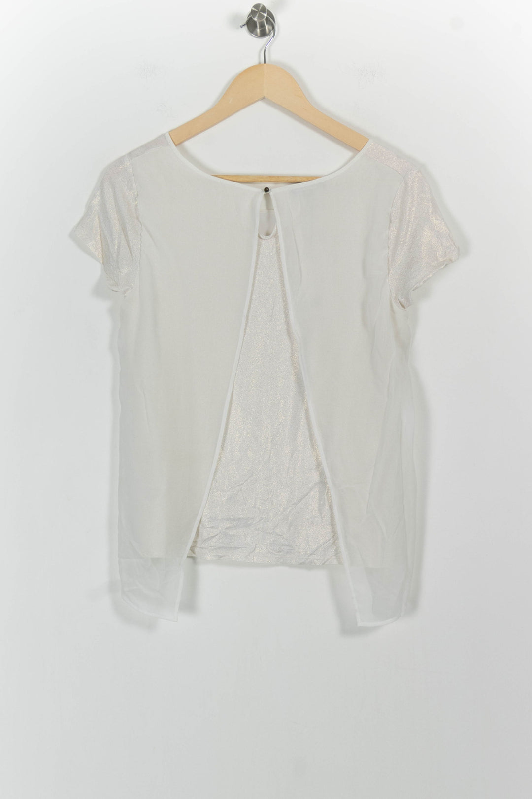 Blouse Blanche - Taille L/40 de la marque Caroll | PARAD44899 - Vendu par Paradigme - Image 4