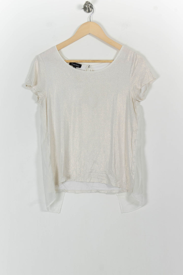 Blouse Blanche - Taille L/40 de la marque Caroll | PARAD44899 - Vendu par Paradigme - Image 2