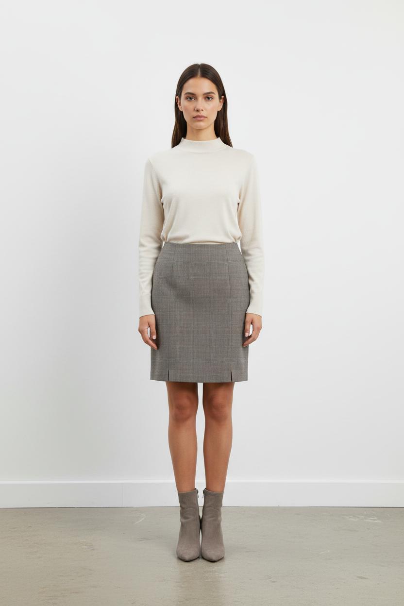 Jupe Droite Grise - Taille S/36