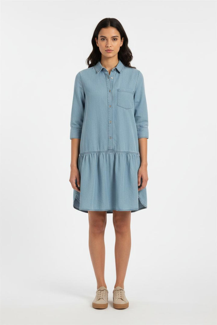 Robe Chemise Bleue - Taille S/36