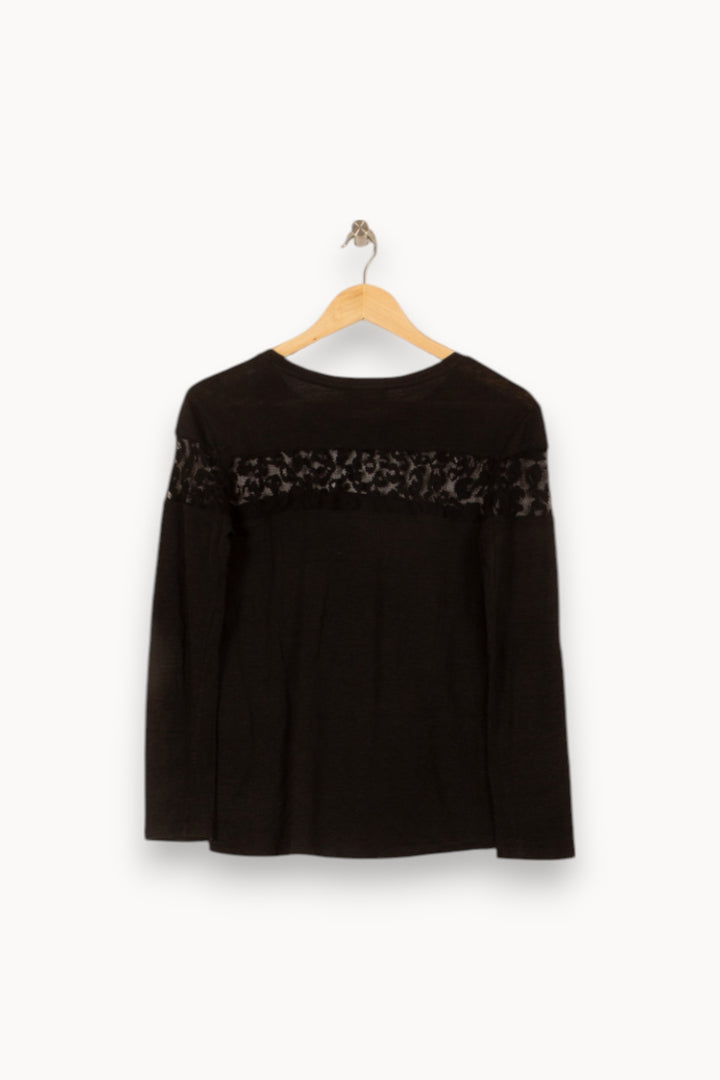 Pull Noir - Taille M/38 de la marque Sandro | PARAD44916 - Vendu par Paradigme - Image 4