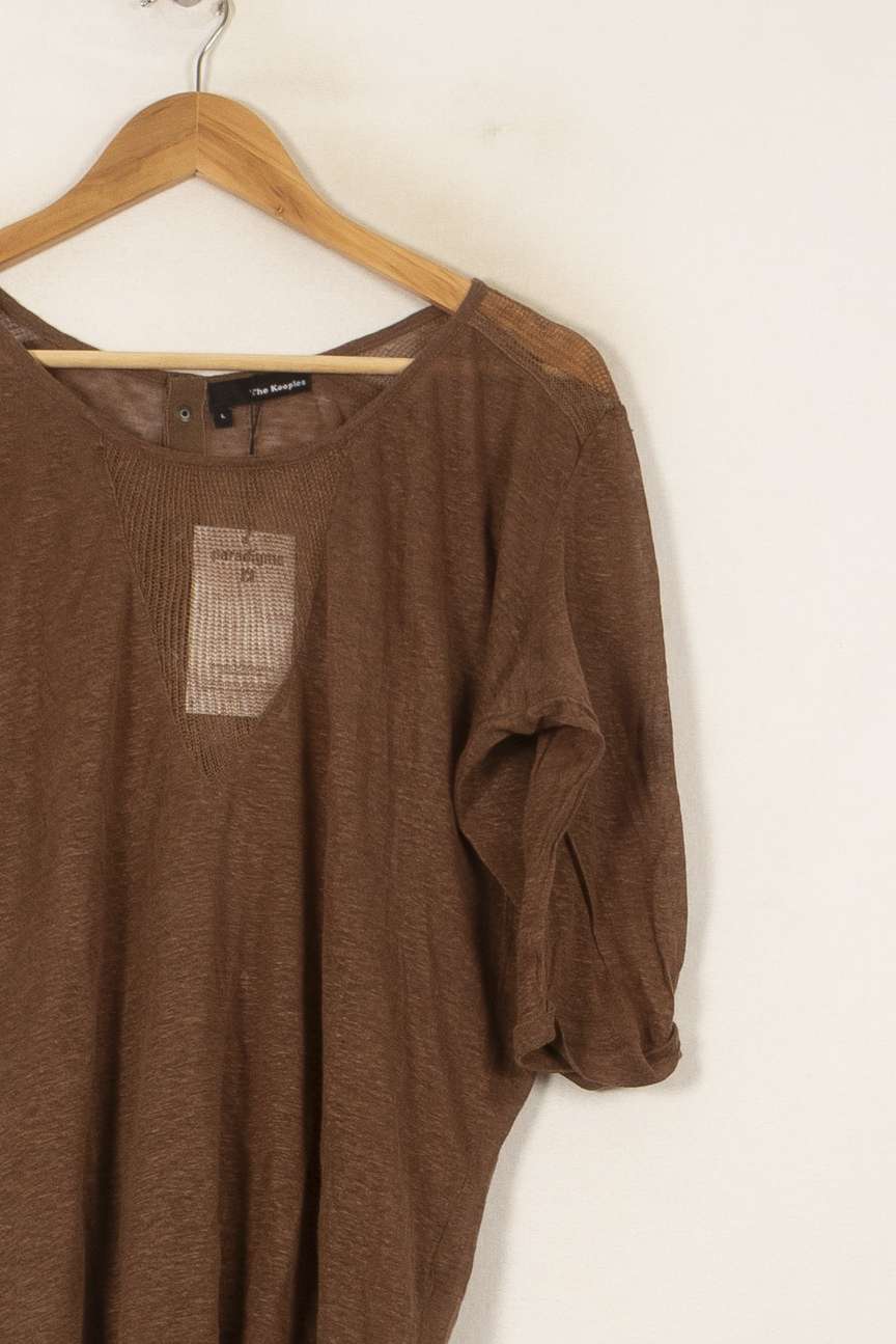 Blouse Marron - Taille L/40 de la marque The Kooples | PARAD44917 - Vendu par Paradigme - Image 3