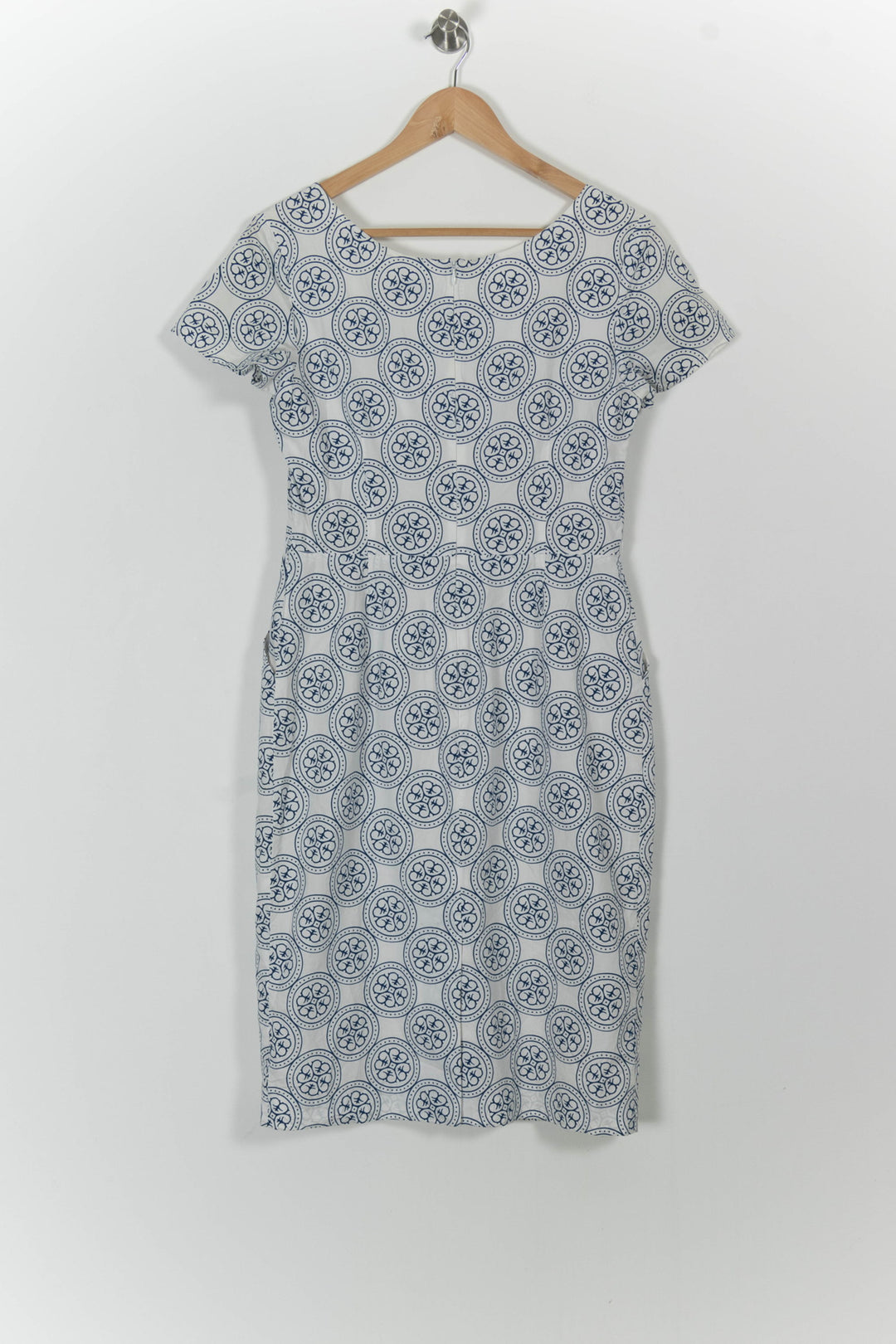 Robe Midi Blanche et Bleue - Taille L/40 de la marque Agnès b. | PARAD44939 - Vendu par Paradigme - Image 4
