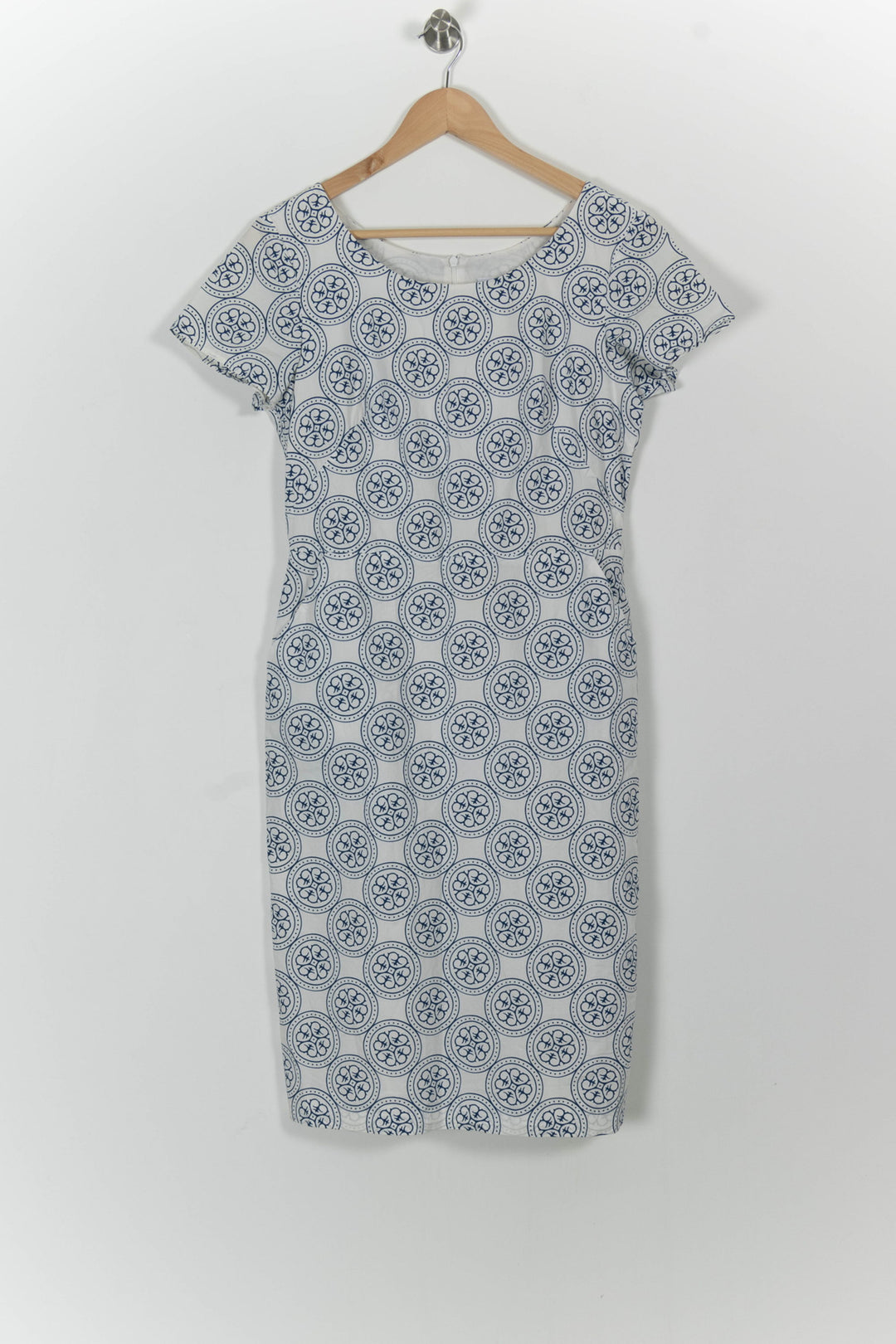 Robe Midi Blanche et Bleue - Taille L/40 de la marque Agnès b. | PARAD44939 - Vendu par Paradigme - Image 2