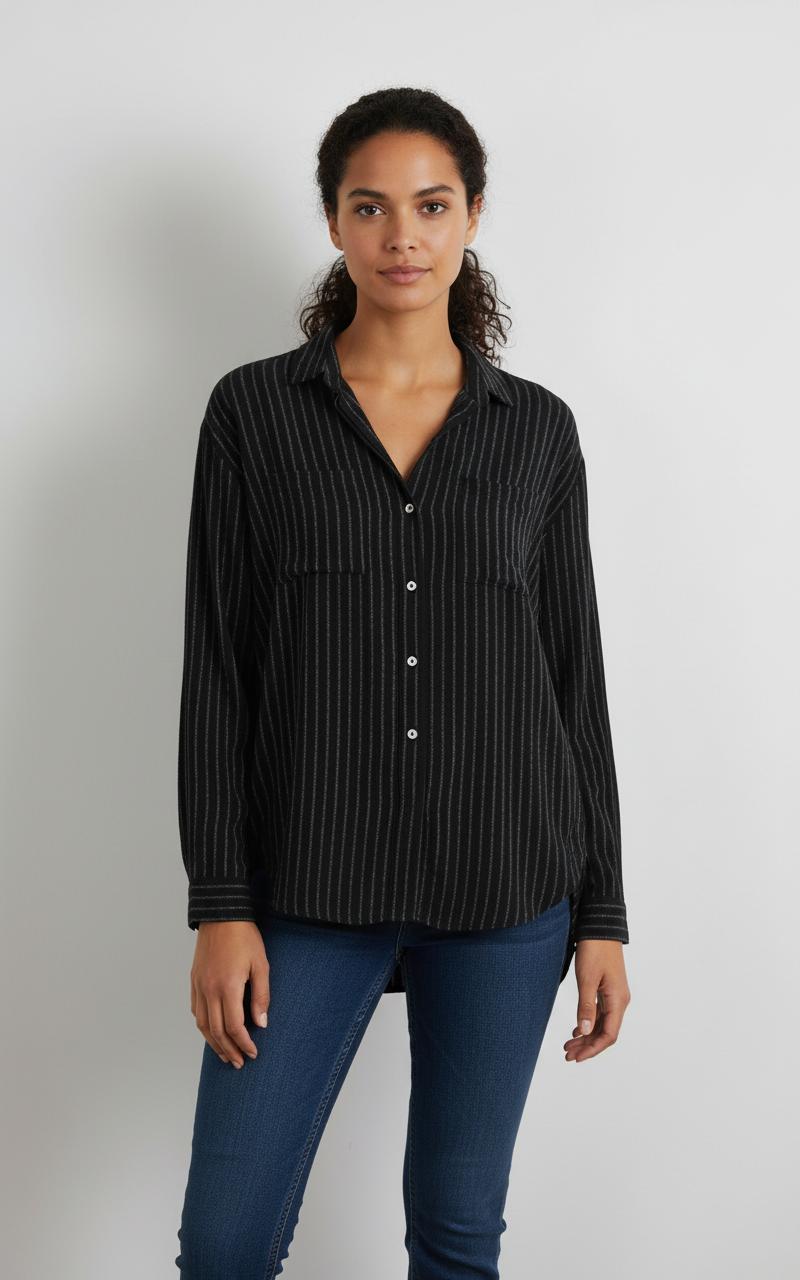 Chemise Noire et Blanche - Taille XS/34