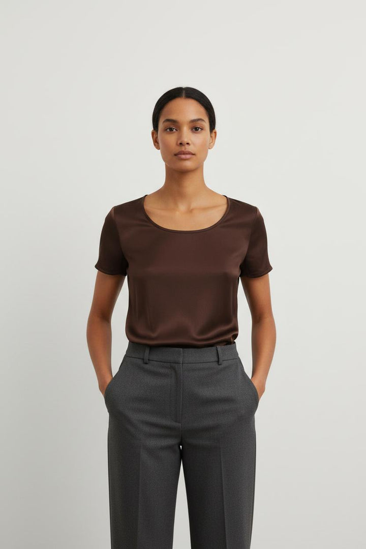 Blouse Marron - Taille L/40