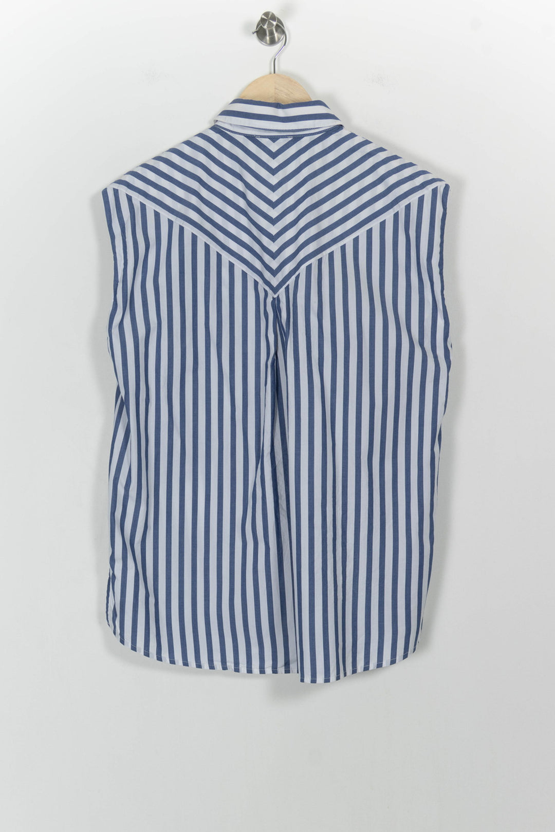 Chemise Sans Manches Bleu et Blanc - Taille L/40 de la marque Galeries Lafayette | PARAD44970 - Vendu par Paradigme - Image 4