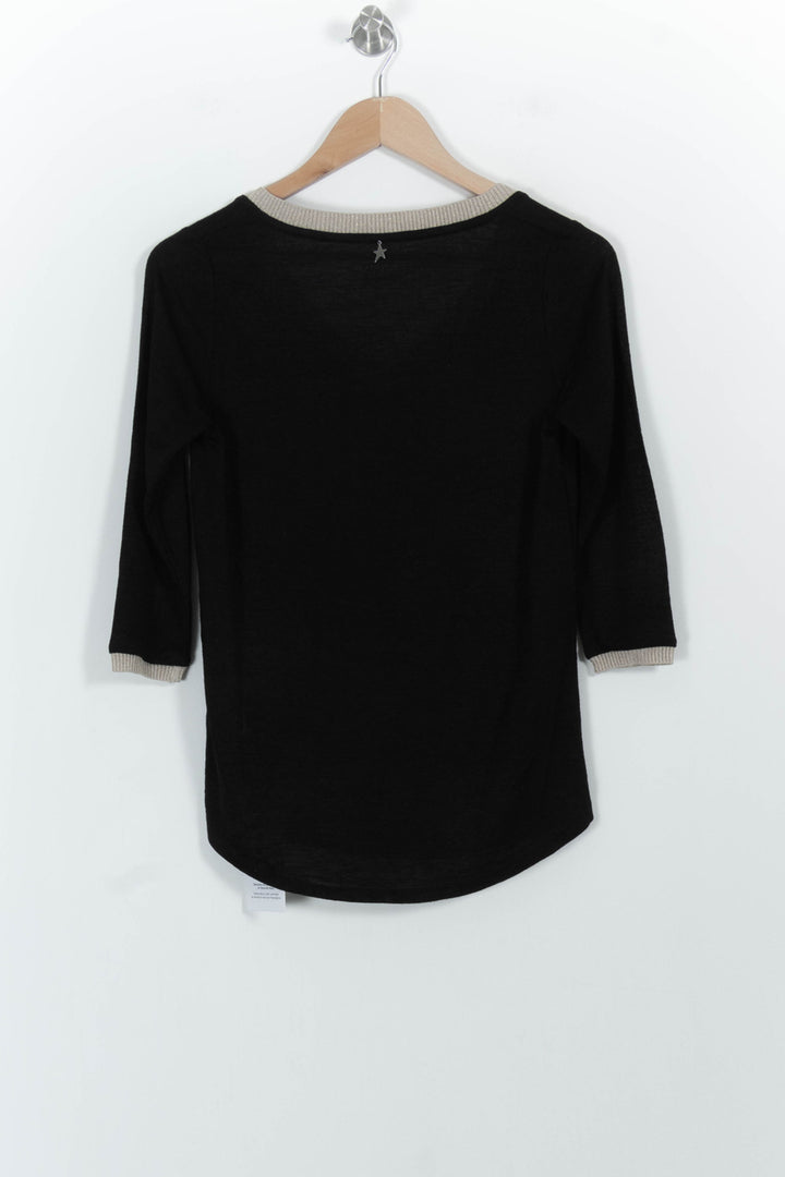 Pull Noir et Beige - Taille S/36 de la marque Sud express | PARAD44979 - Vendu par Paradigme - Image 4
