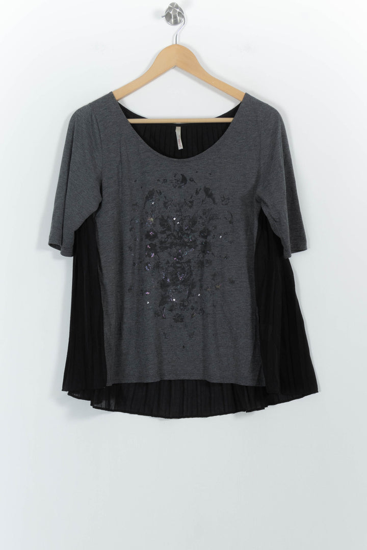 Blouse Grise et Noire - Taille M/38 de la marque I.Code | PARAD44984 - Vendu par Paradigme - Image 2