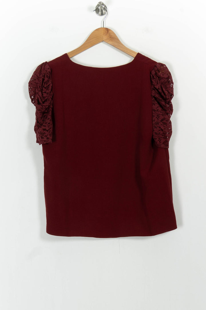 Blouse Bordeaux - Taille L/40 de la marque Sézane | PARAD44992 - Vendu par Paradigme - Image 4