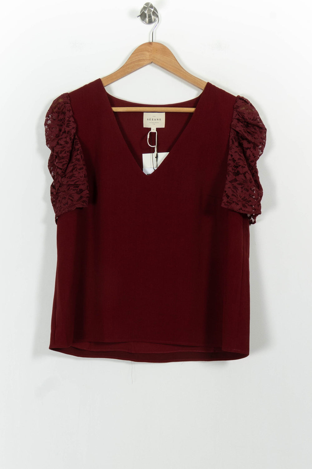 Blouse Bordeaux - Taille L/40 de la marque Sézane | PARAD44992 - Vendu par Paradigme - Image 2