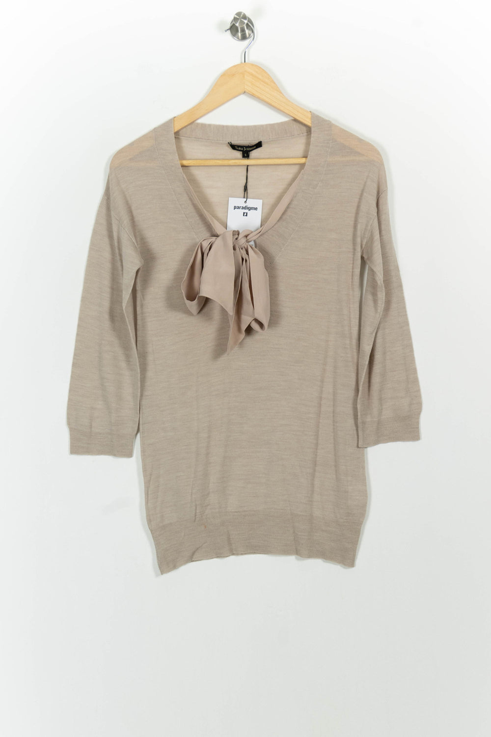 Blouse Beige - Taille S/36 de la marque Tara Jarmon | PARAD44995 - Vendu par Paradigme - Image 2