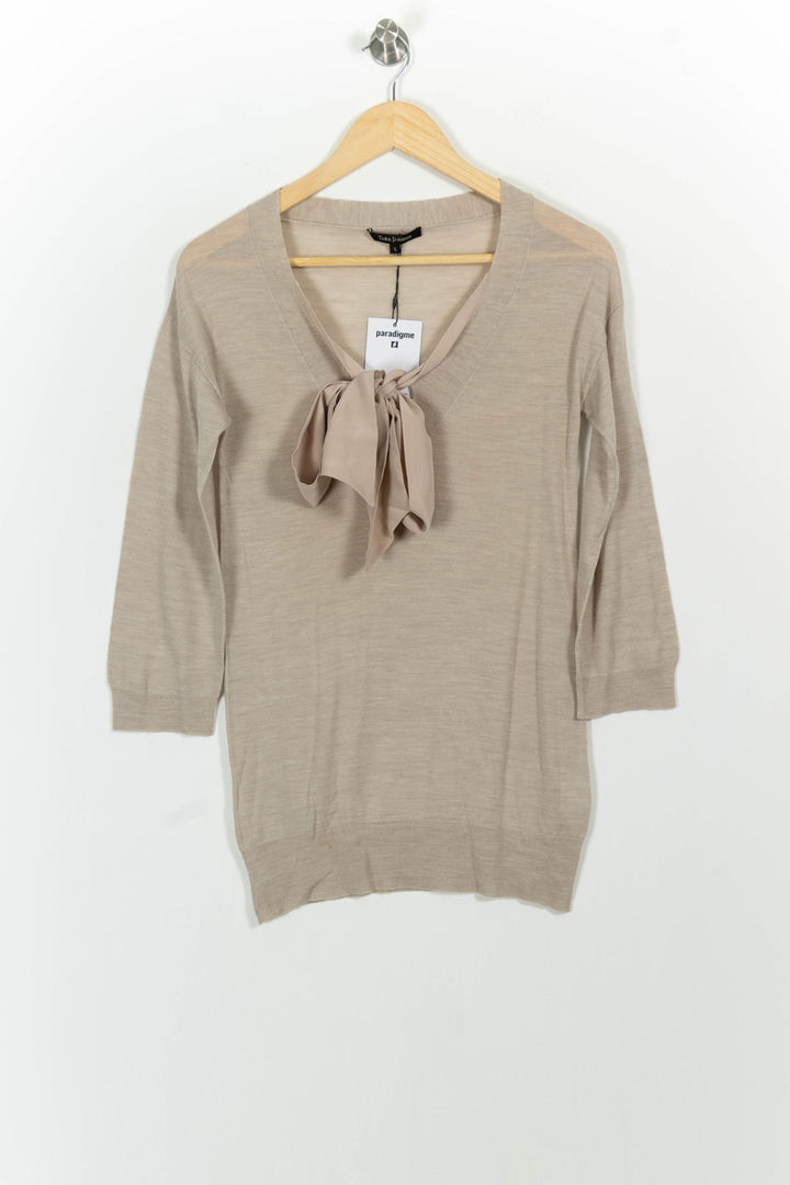 Blouse Beige - Taille S/36 de la marque Tara Jarmon | PARAD44995 - Vendu par Paradigme - Image 2