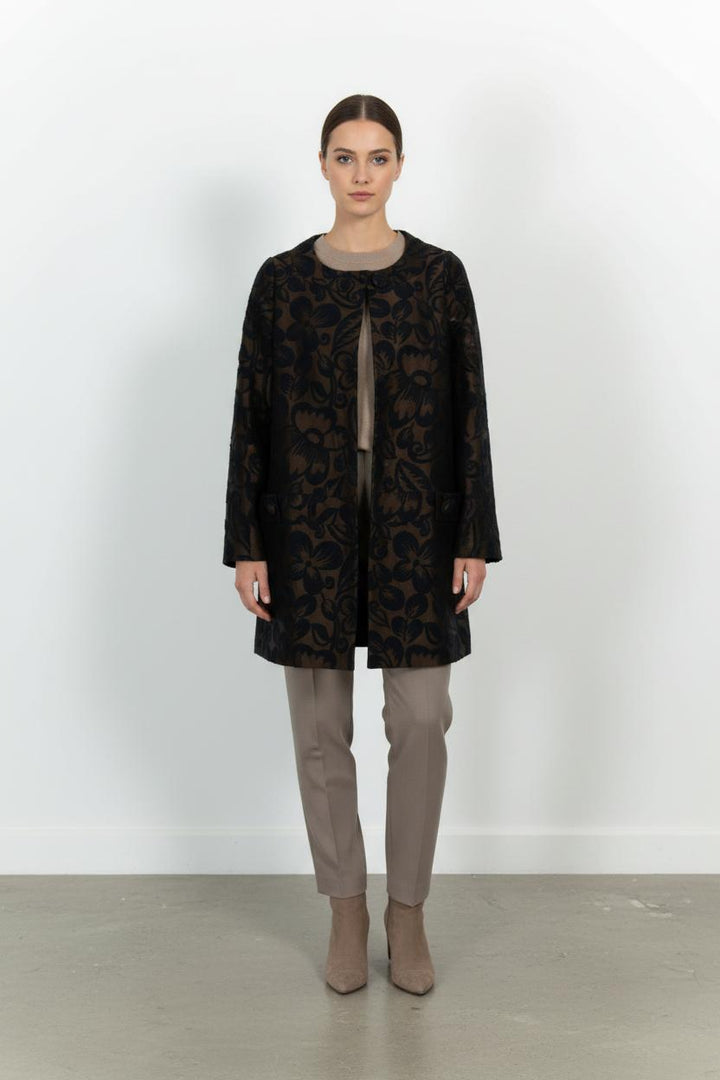 Manteau Noir et Marron - Taille S/36 de la marque Tara Jarmon | PARAD44998 - Vendu par Paradigme - Image 1