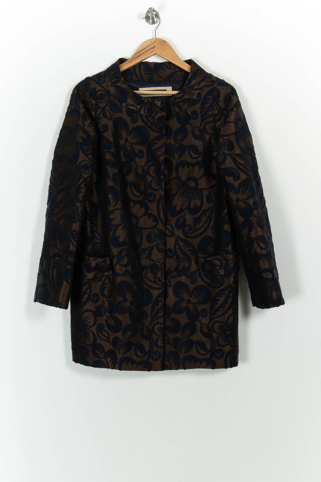 Manteau Noir et Marron - Taille S/36 de la marque Tara Jarmon | PARAD44998 - Vendu par Paradigme - Image 2