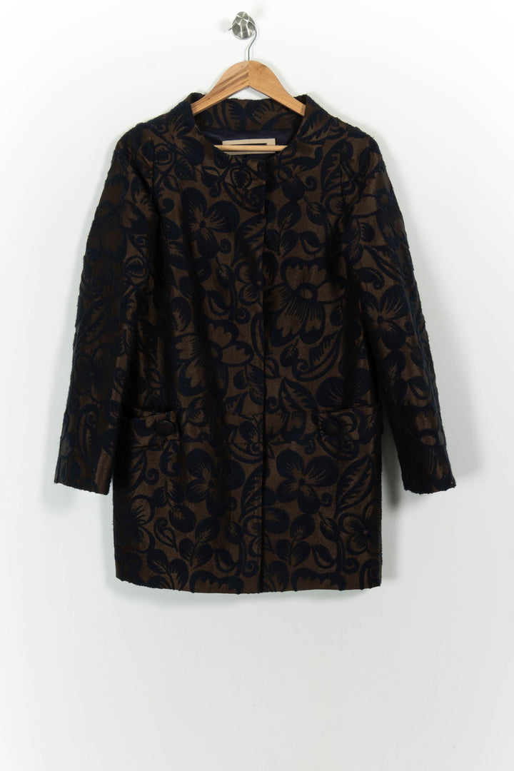 Manteau Noir et Marron - Taille S/36 de la marque Tara Jarmon | PARAD44998 - Vendu par Paradigme - Image 2