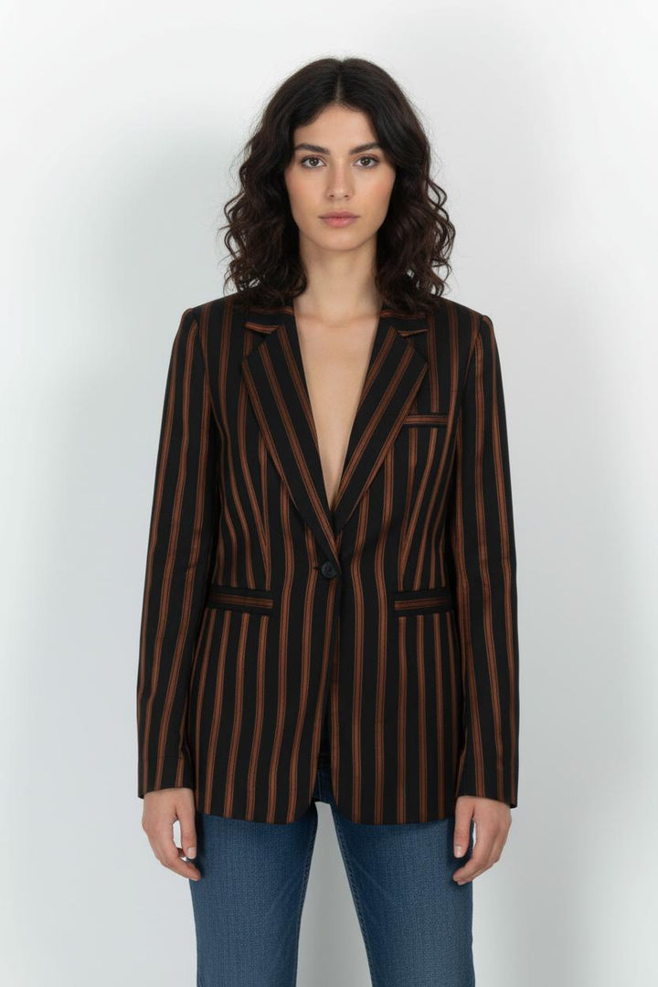 Blazer Noir et Marron - Taille XS/34 de la marque Claudie Pierlot | PARAD45000 - Vendu par Paradigme - Image 1