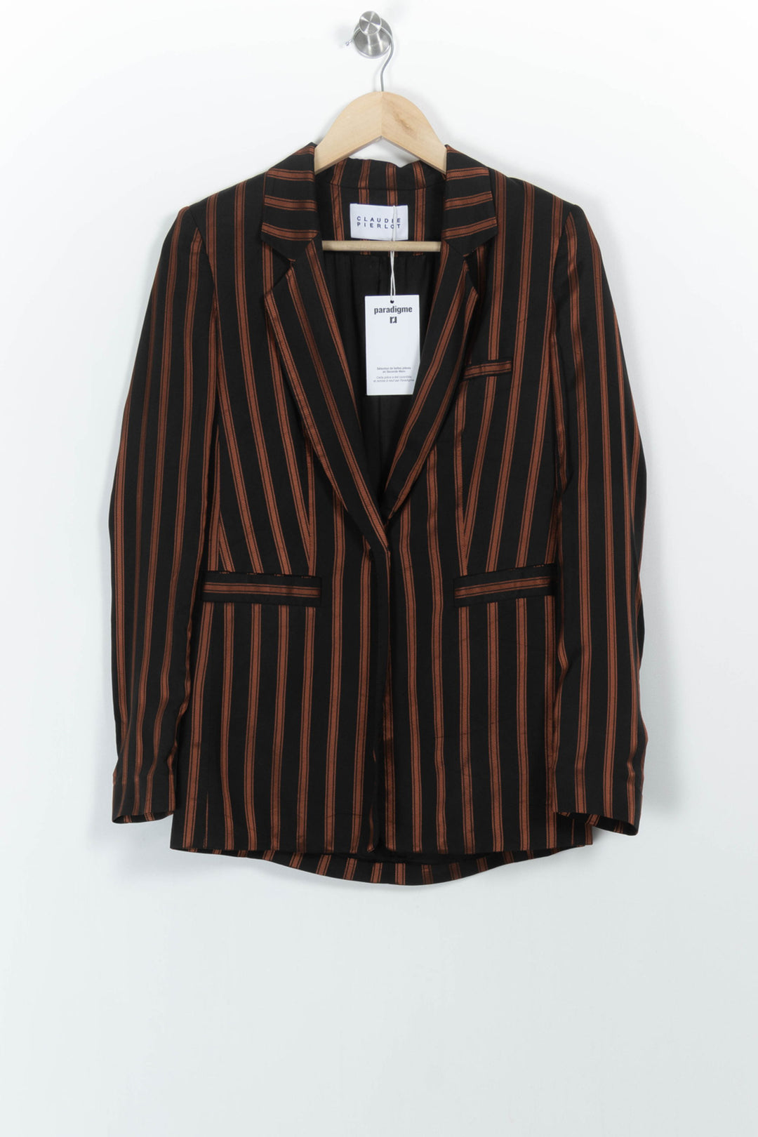 Blazer Noir et Marron - Taille XS/34 de la marque Claudie Pierlot | PARAD45000 - Vendu par Paradigme - Image 2