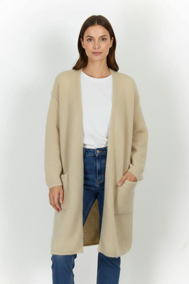 Cardigan Beige - Taille L/40 de la marque American Vintage | PARAD45002 - Vendu par Paradigme - Image 1