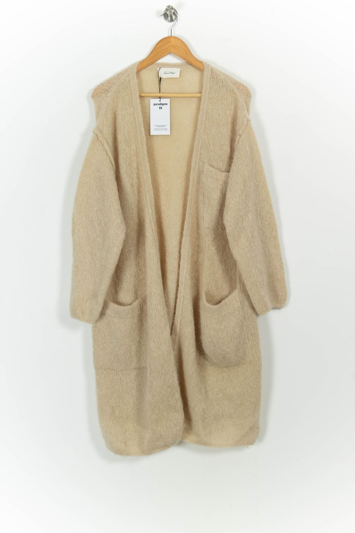 Cardigan Beige - Taille L/40 de la marque American Vintage | PARAD45002 - Vendu par Paradigme - Image 2