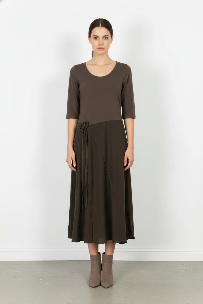 Robe Longue Marron - Taille XL/42 de la marque ZAPA | PARAD45006 - Vendu par Paradigme - Image 1