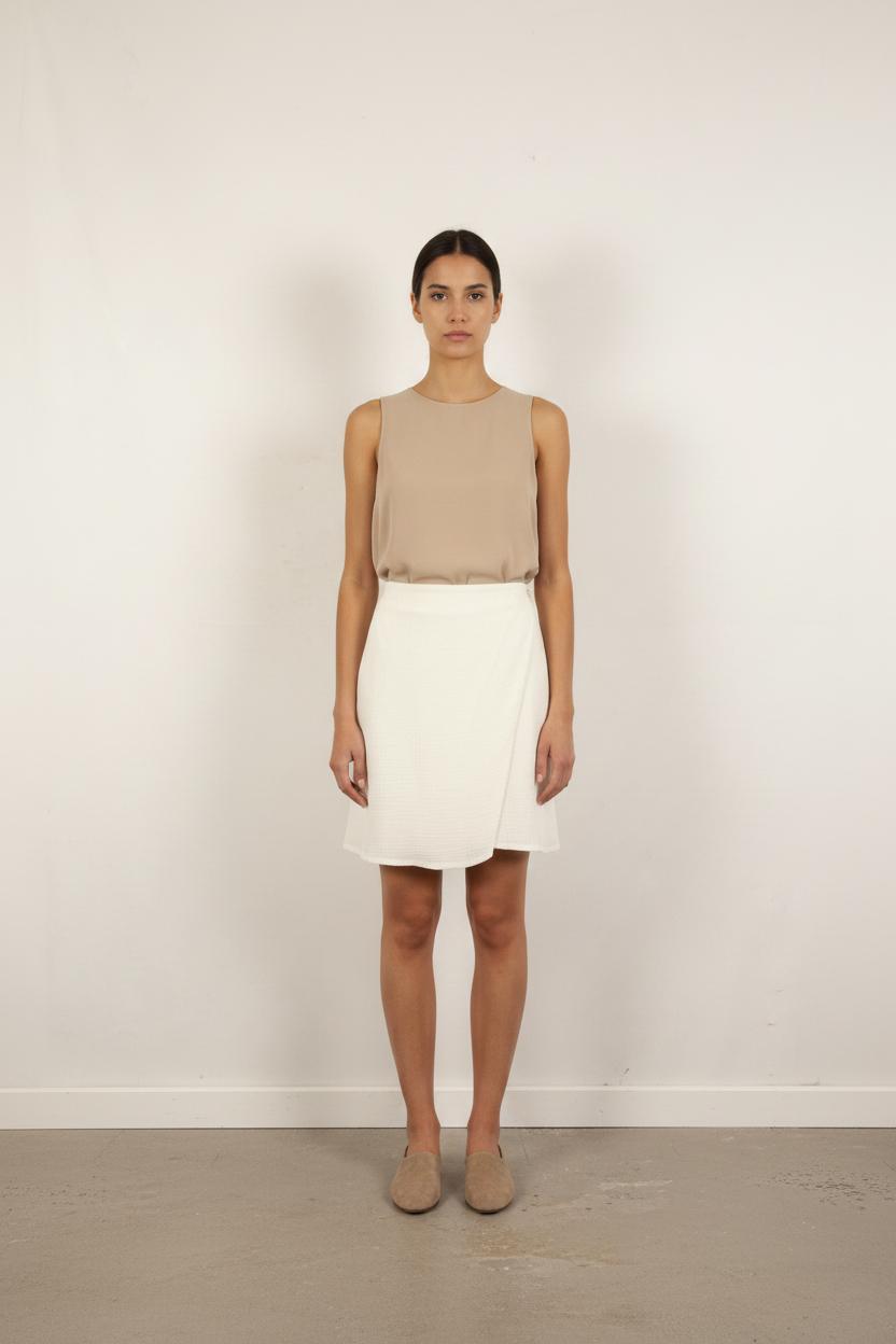 Jupe Portefeuille Blanche - Taille XS/34