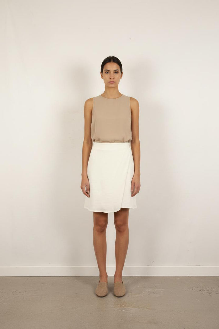 Jupe Portefeuille Blanche - Taille XS/34