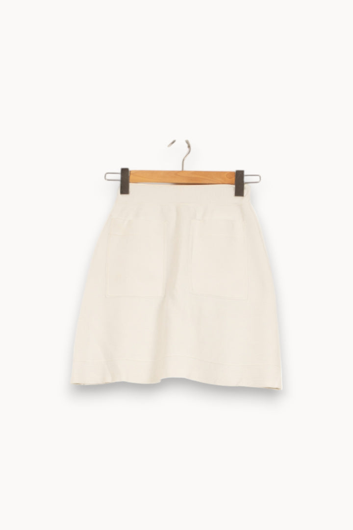 Jupe Courte Blanche - Taille XS/34 de la marque Sandro | PARAD45037 - Vendu par Paradigme - Image 2