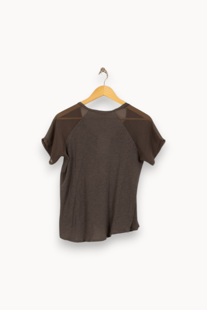 Tee-shirt Gris - Taille M/38 de la marque American Vintage | PARAD45039 - Vendu par Paradigme - Image 4