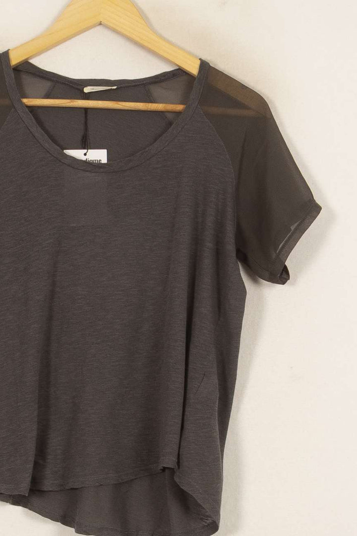 Tee-shirt Gris - Taille M/38 de la marque American Vintage | PARAD45039 - Vendu par Paradigme - Image 3