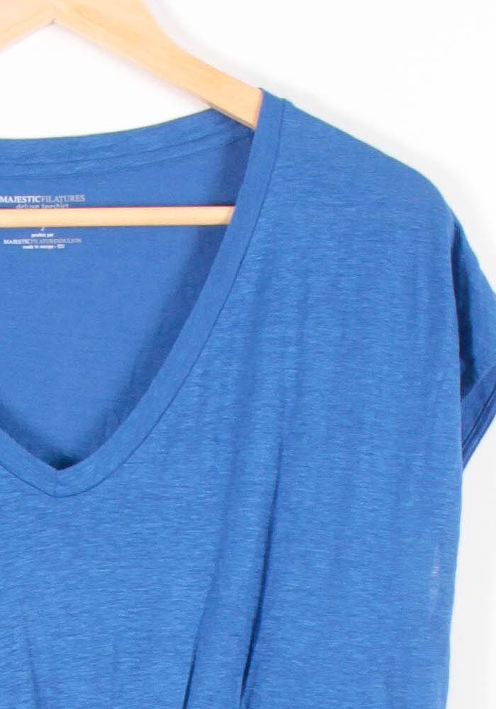 Robe Courte Bleue - Taille M/38 de la marque Majestic Filatures | PARAD45055 - Vendu par Paradigme - Image 3