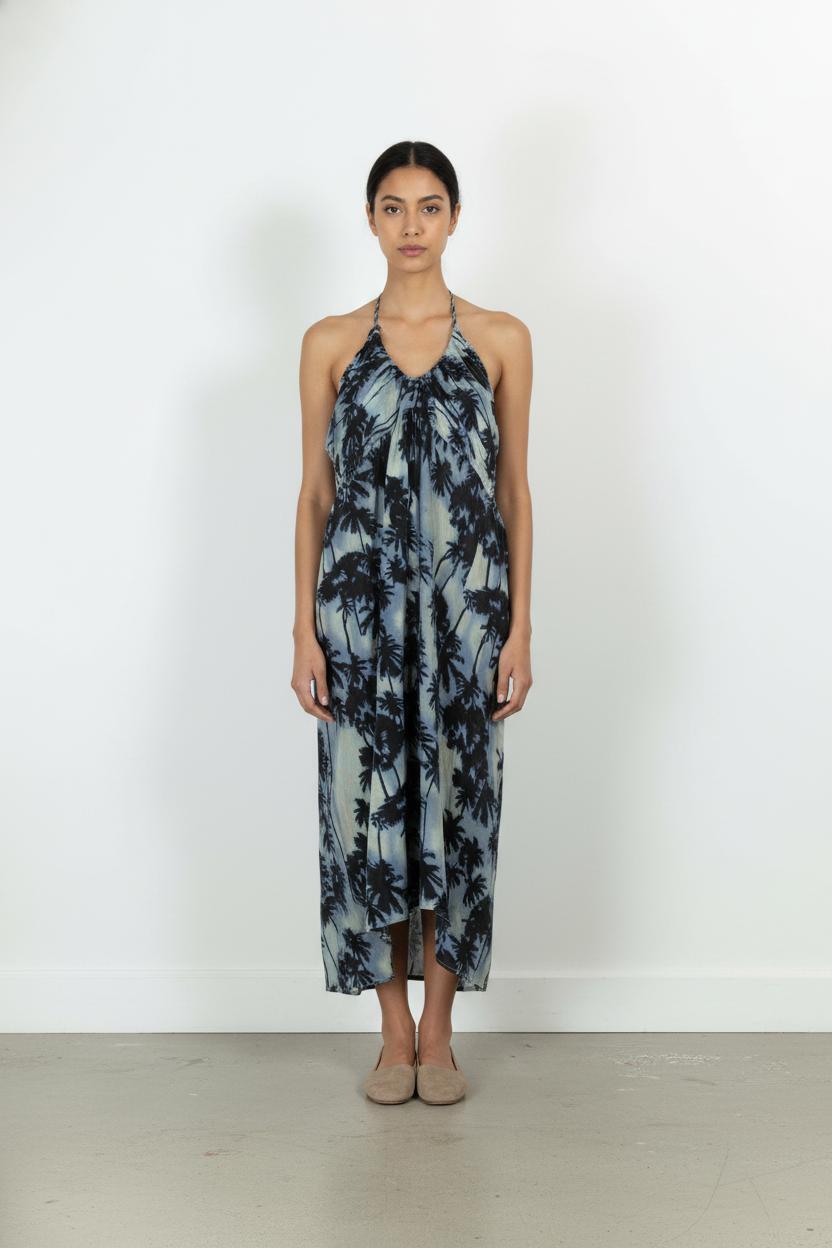Robe Longue Bleu et Noir - Taille L/40 de la marque Galeries Lafayette | PARAD45057 - Vendu par Paradigme - Image 1