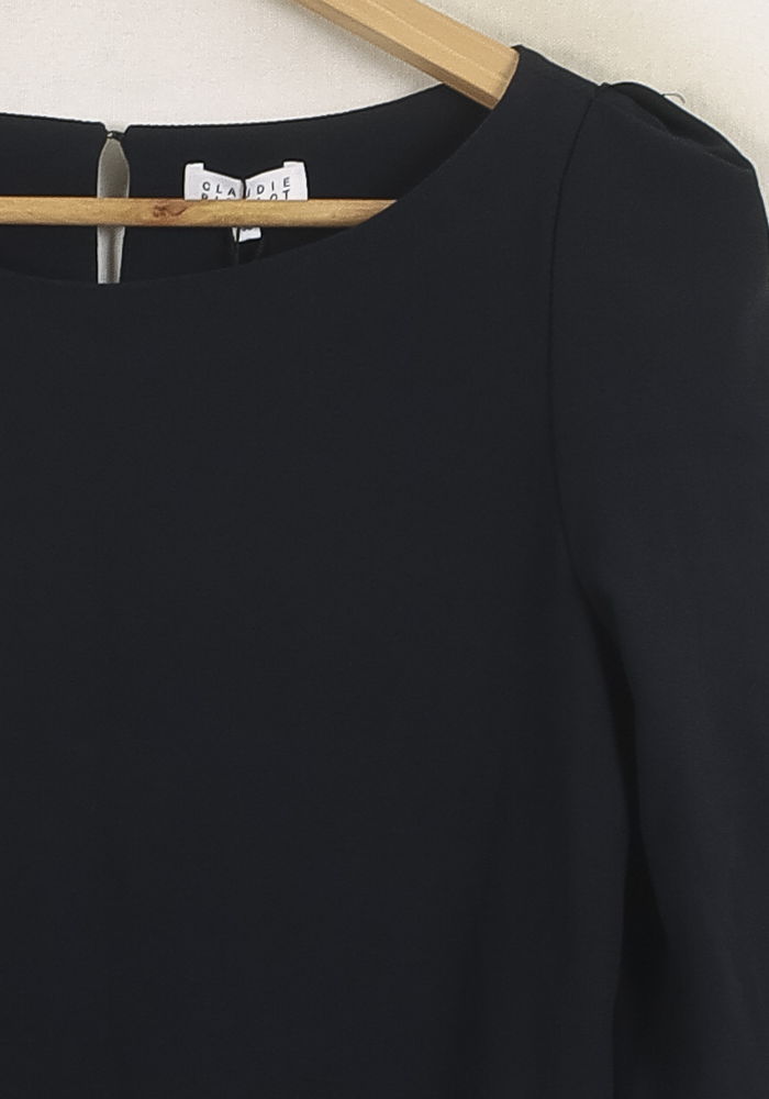 Robe Droite Bleue - Taille S/36 de la marque Claudie Pierlot | PARAD45066 - Vendu par Paradigme - Image 3