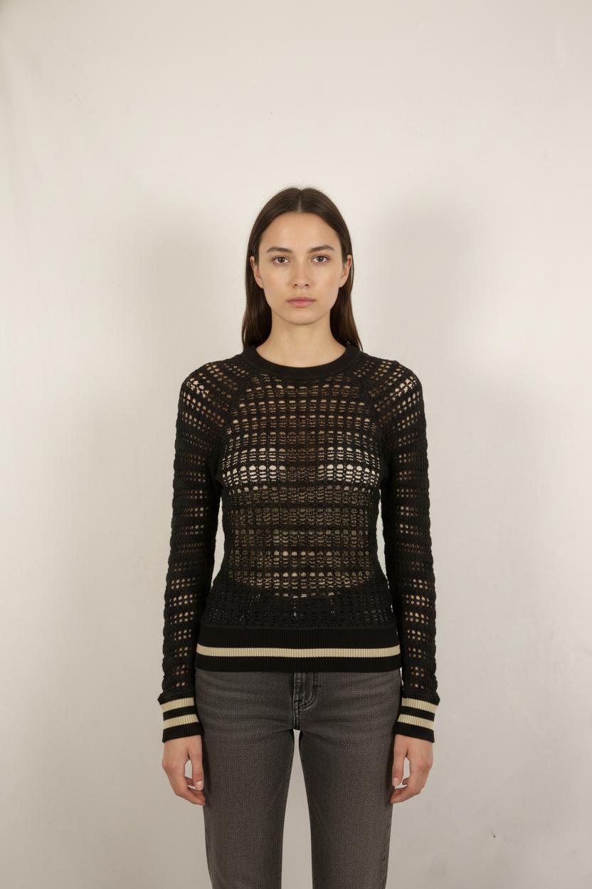 Pull Noir et Beige - Taille XL/42