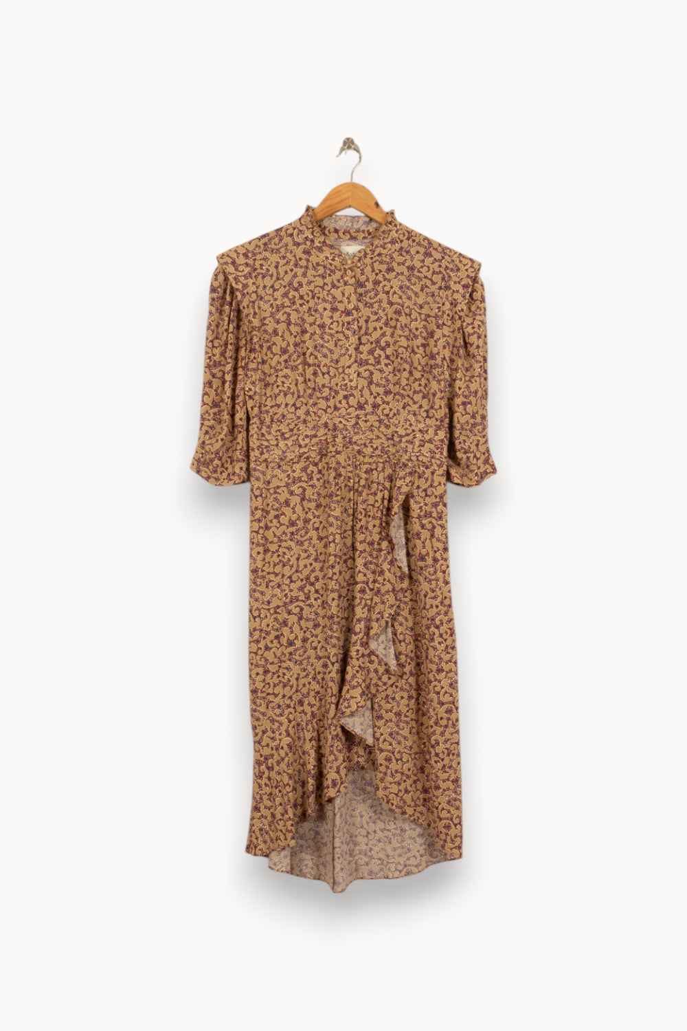 Robe Longue Beige et Marron - Taille M/38 de la marque ba&sh | PARAD45089 - Vendu par Paradigme - Image 2