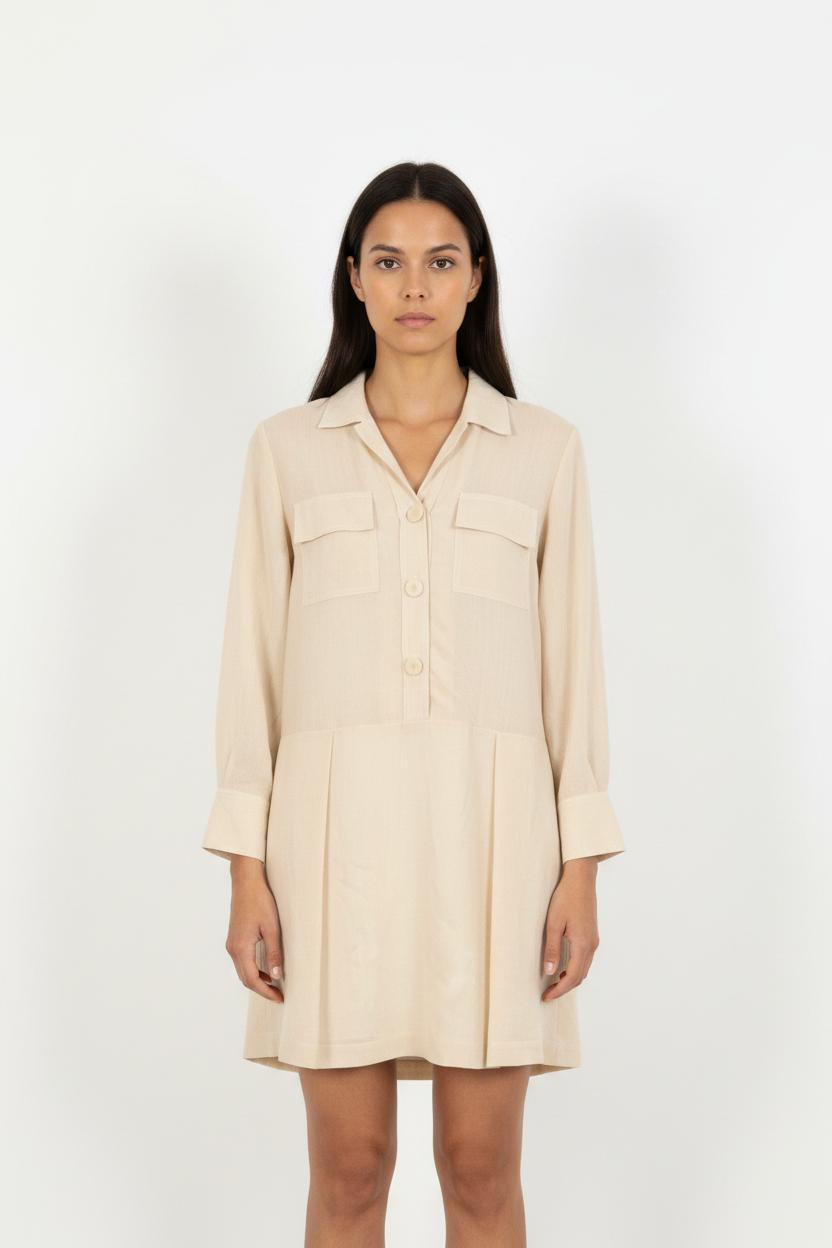 Robe Chemise Beige - Taille L/40