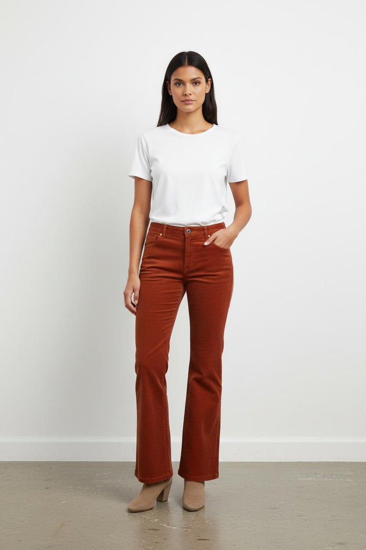 Pantalon Évasé Marron - Taille S/36