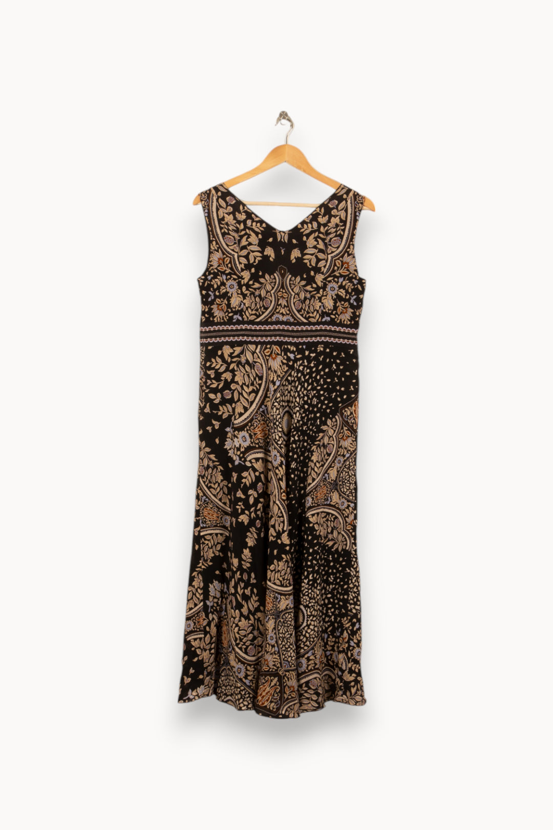 Robe Longue Noire et Beige - Taille XL/42 de la marque Max Mara | PARAD45127 - Vendu par Paradigme - Image 4