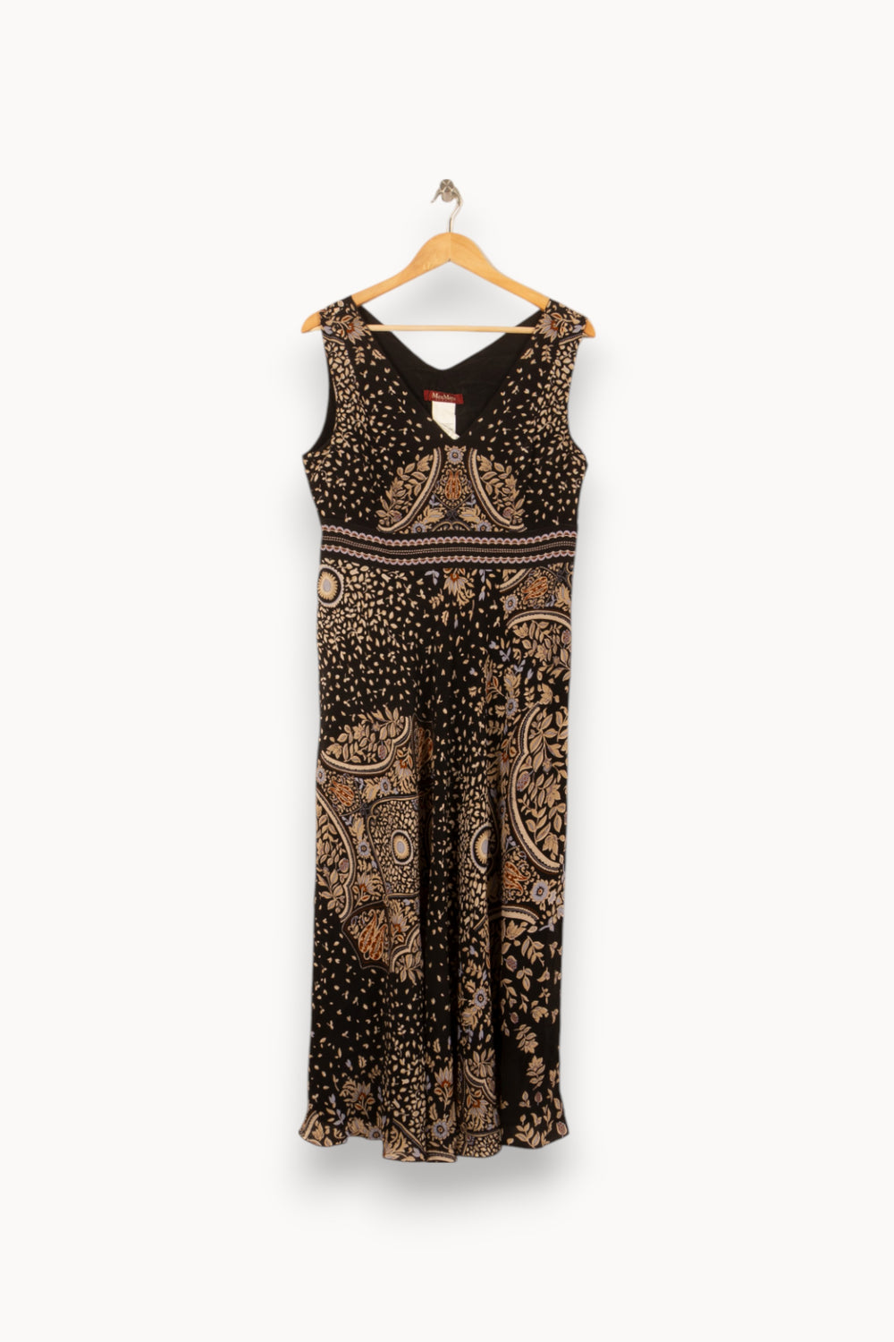 Robe Longue Noire et Beige - Taille XL/42 de la marque Max Mara | PARAD45127 - Vendu par Paradigme - Image 2