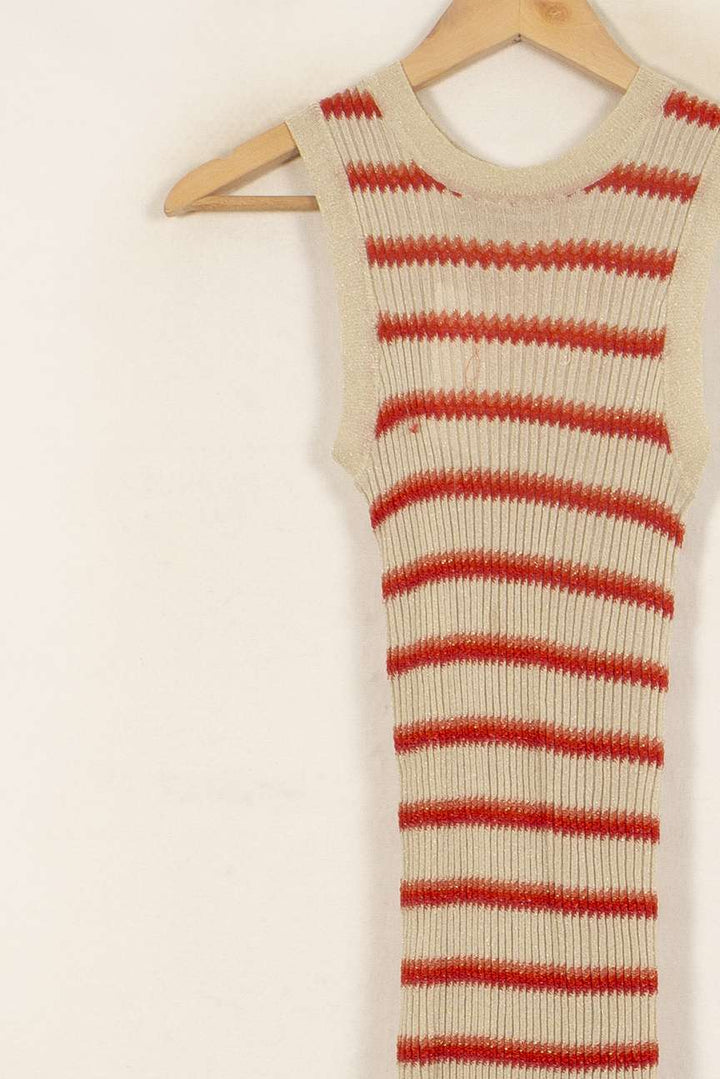 Débardeur Beige et Rouge - Taille M/38 de la marque ZAPA | PARAD45129 - Vendu par Paradigme - Image 3
