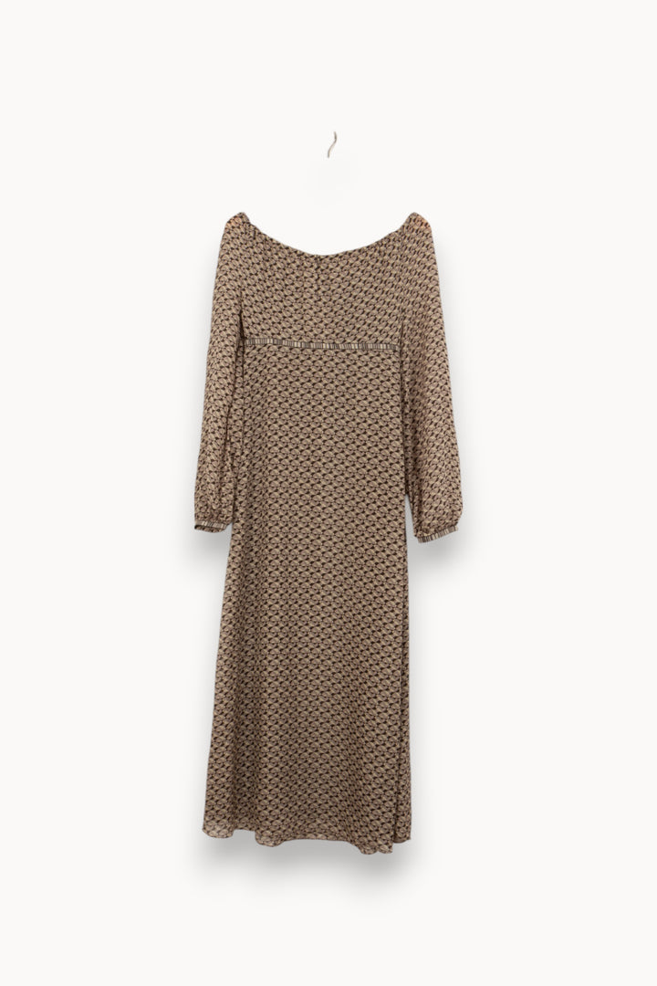 Robe Longue Marron et Beige - Taille M/38 de la marque ZAPA | PARAD45137 - Vendu par Paradigme - Image 4